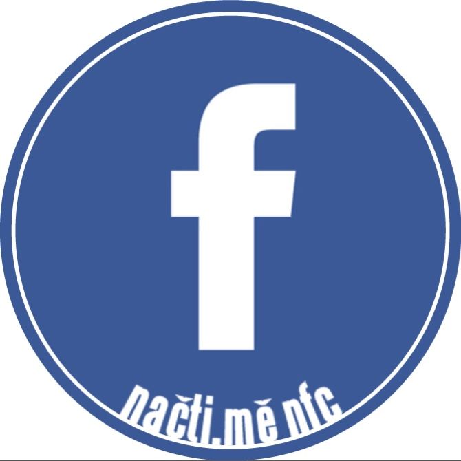 NFC štítek Facebook "f"