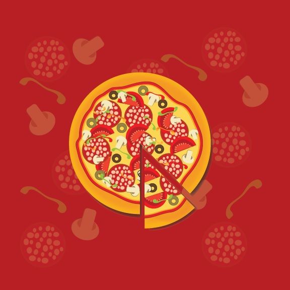 Magnetický NFC štítek Pizza