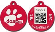 DogNTag psí známka s NFC červená